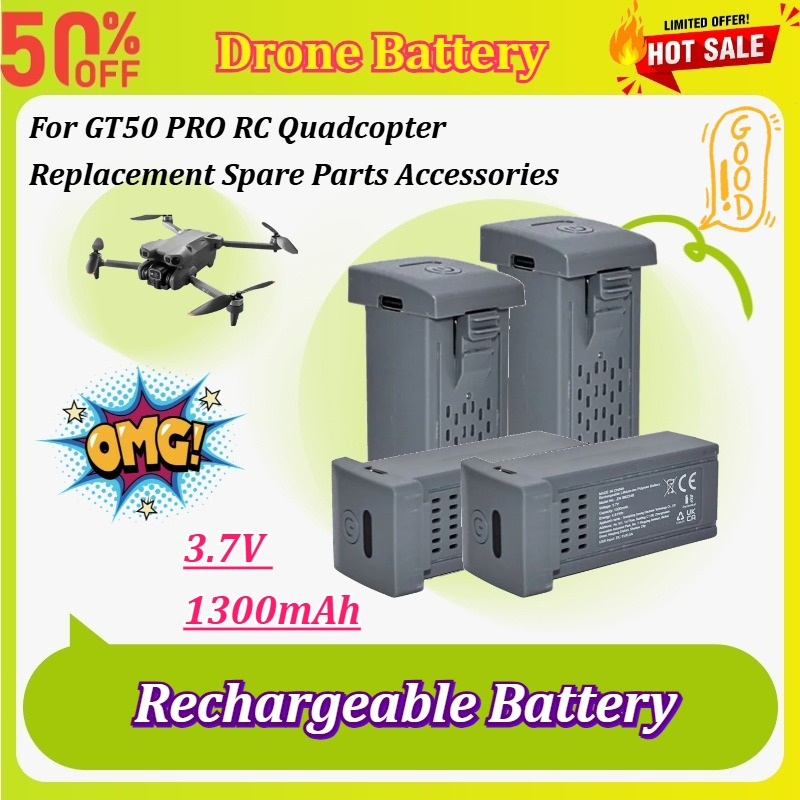 Drone Battery - New 1-5Pcs 3.7V 1300mAh Drone Battery
