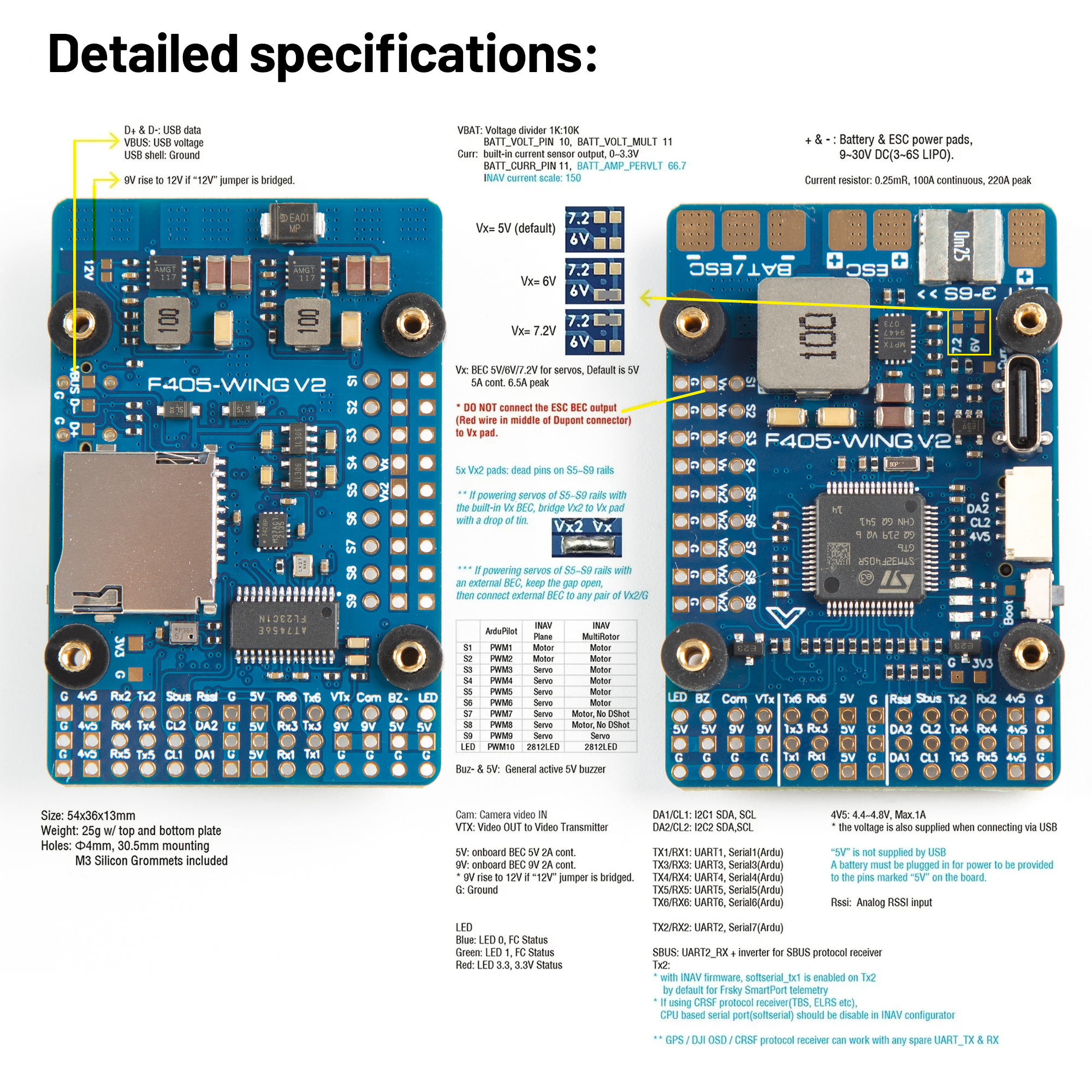 F405 WING V2 FC Flight Control - Drone Flight Controller avis et prix