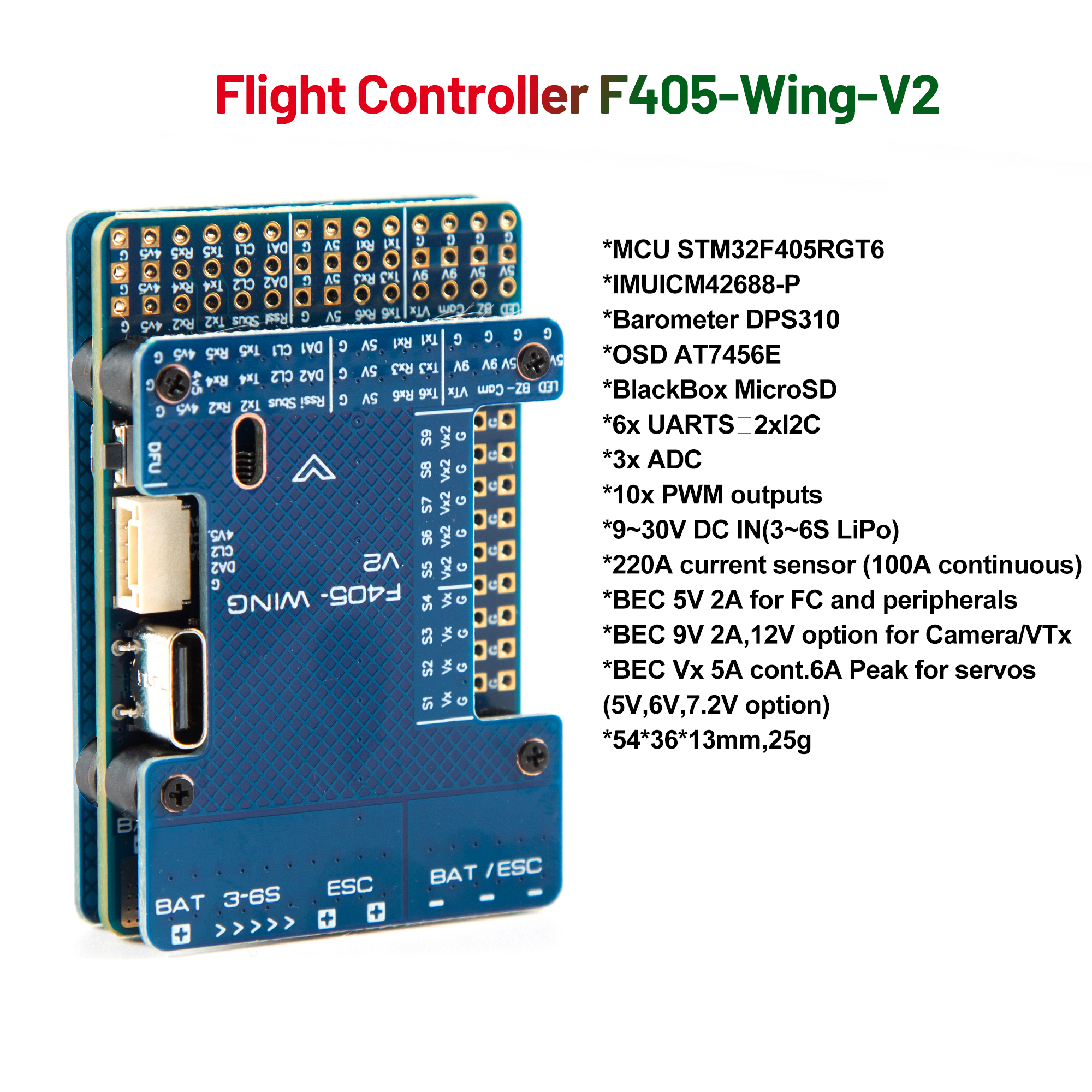 F405 WING V2 FC Flight Control - Drone Flight Controller avis et prix