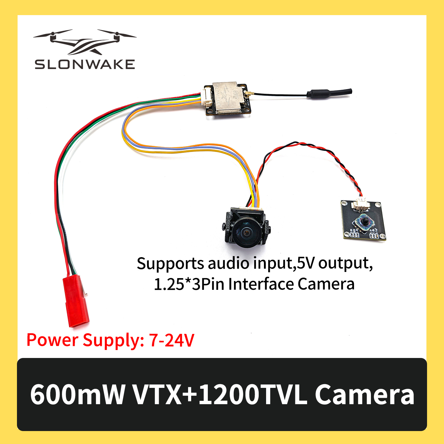 SLONWAKE 5.8G 600mW 7-24V FPV  - Drone Receiver avis et prix
