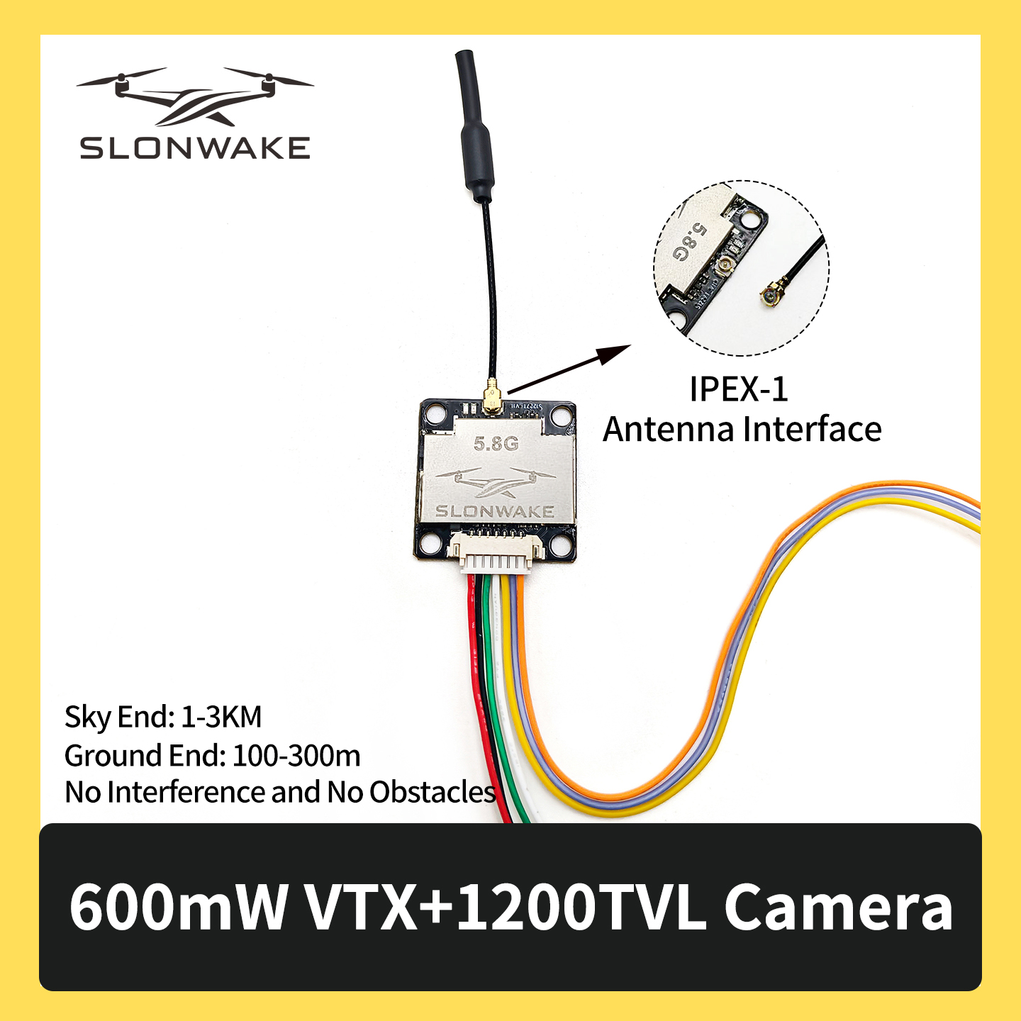 SLONWAKE 5.8G 600mW 7-24V FPV  - Drone Receiver avis et prix