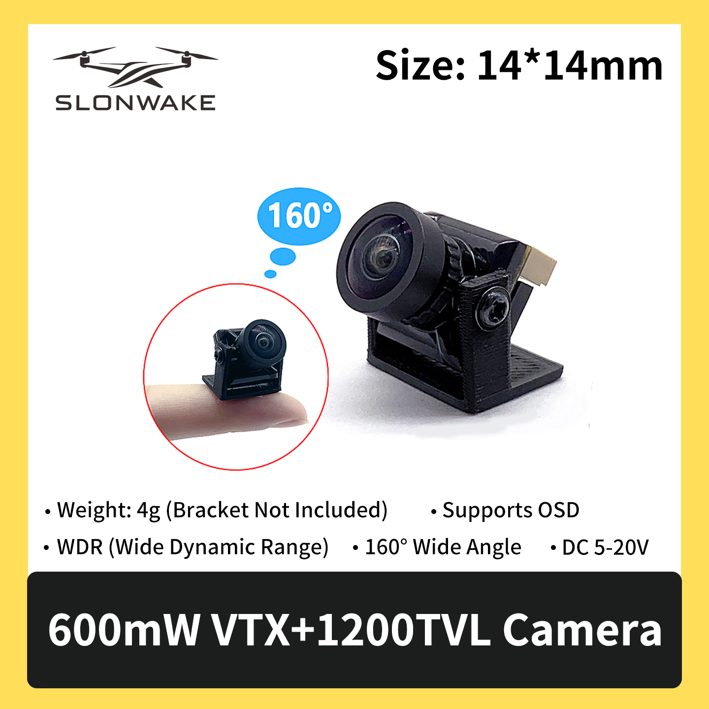 SLONWAKE 5.8G 600mW 7-24V FPV  - Drone Receiver avis et prix