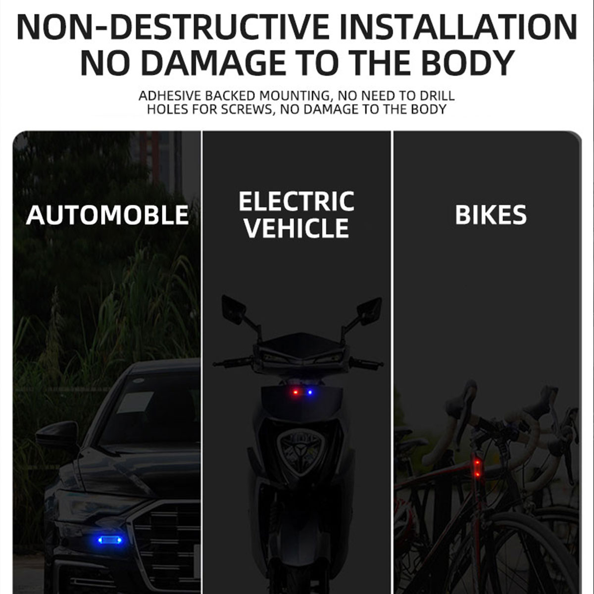 Solar Power Anti-Theft Alarm L - Drone Led Light avis et prix