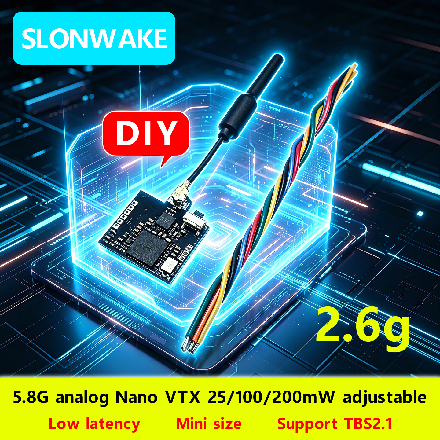 SLONWAKE Nano 5.8G 48CH 200mW  - Drone Receiver avis et prix