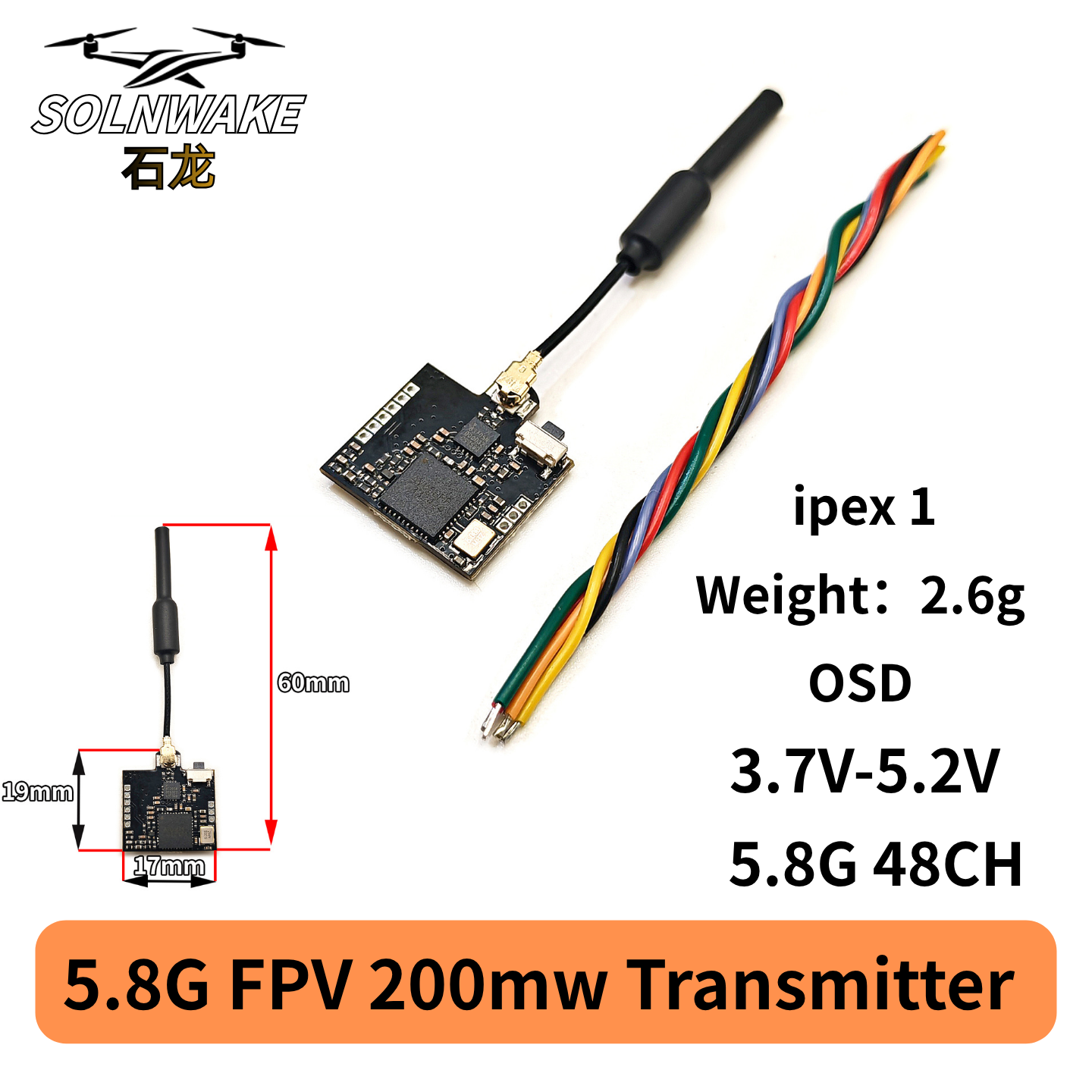SLONWAKE Nano 5.8G 48CH 200mW  - Drone Receiver avis et prix