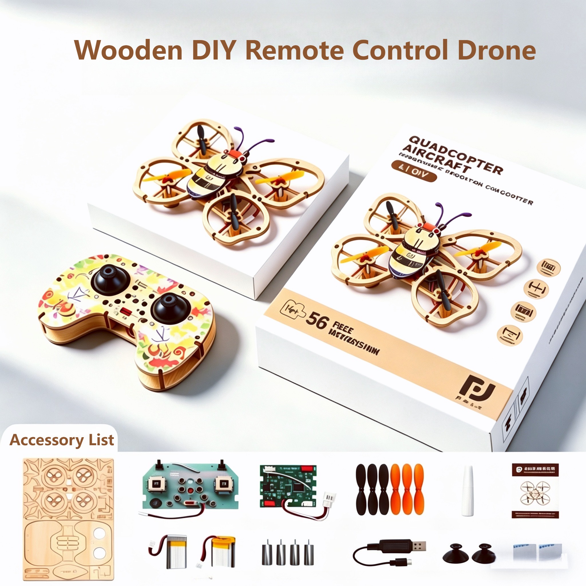 2026 New Wooden DIY Assembled  - Drone Battery avis et prix