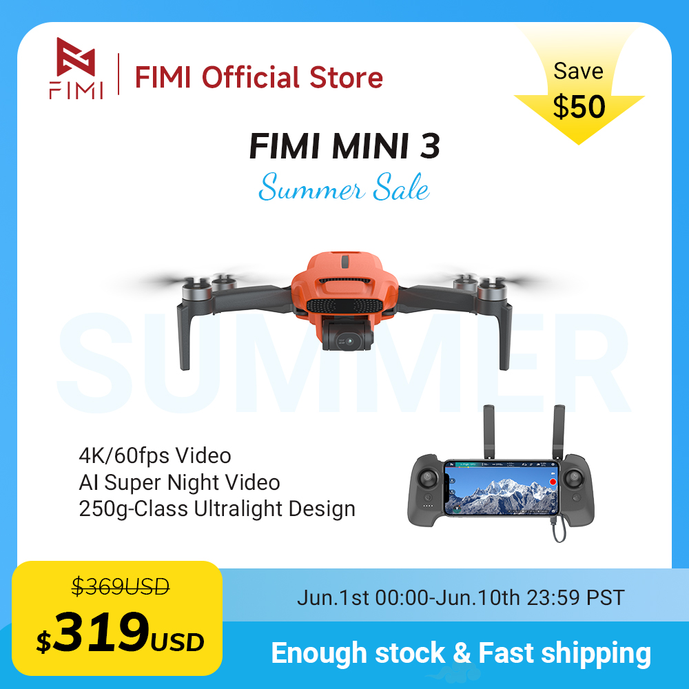FIMI MINI 3 Camere drone 4K 60 - Drone Gimbal avis et prix